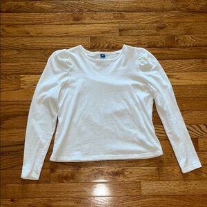 Old Navy White Puff Sleeve Top